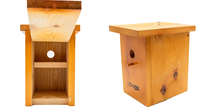 ECONEX SOLID WOOD NESTING BOX FOR INSECTIVOROUS BIRDS
